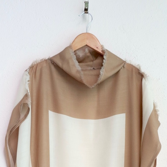 Wool Mock Neck Kaftan Ceremonial Goddess Dress - Picture 3 of 4